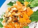 Рецепта Есенна салата от тиква, рукола и ядки